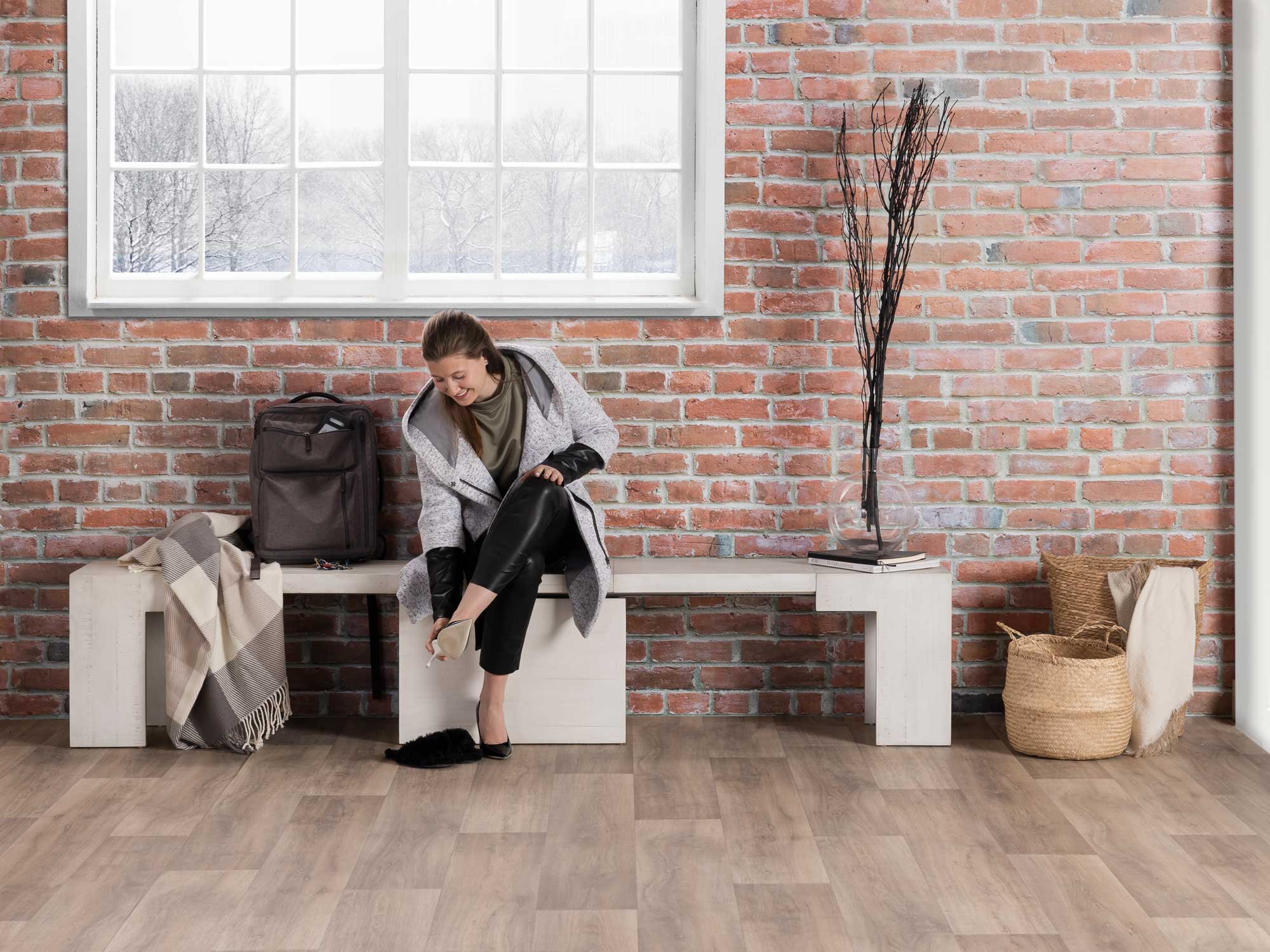 Banc extensible en bois pour salle à manger, jusqu’à 6 places, bouleau canadien — vue 8