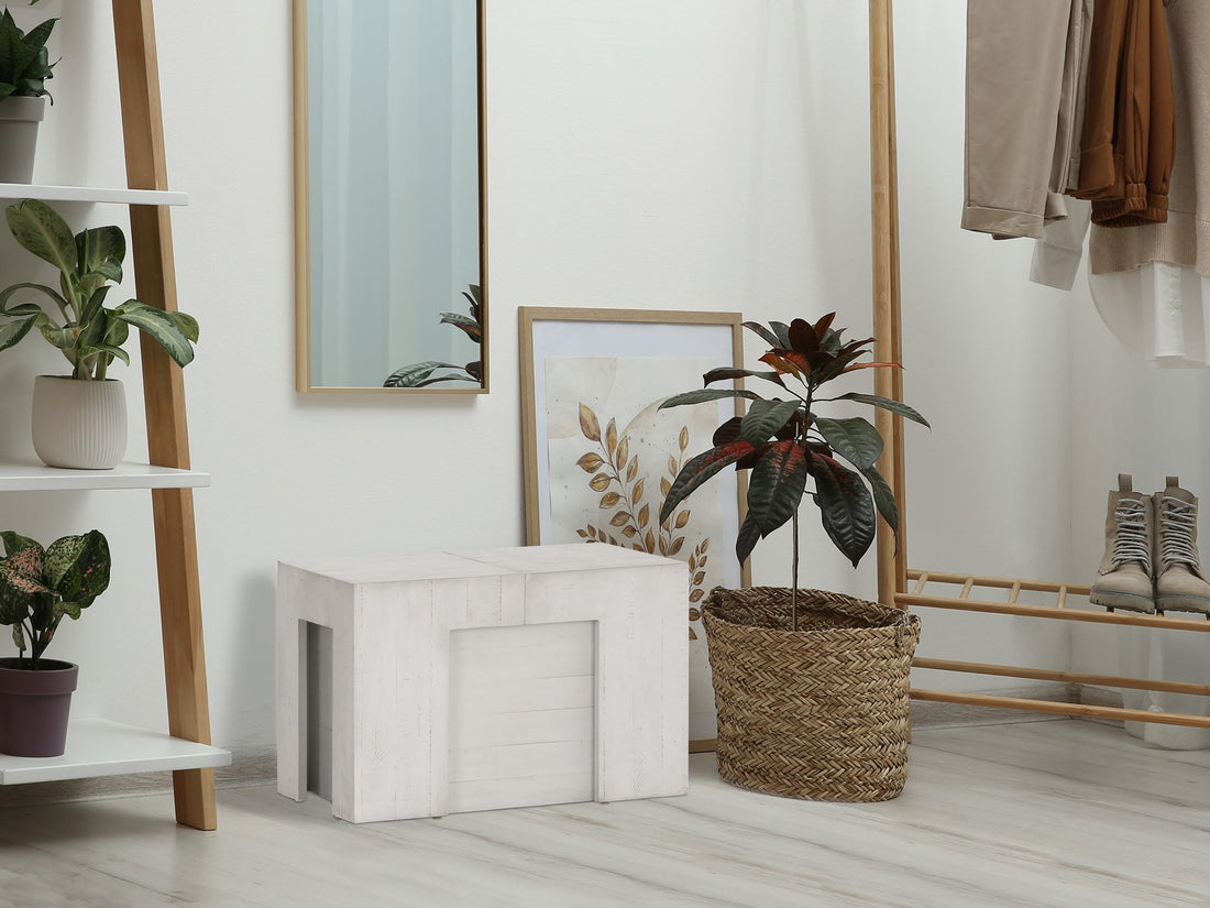 Banc extensible en bois pour salle à manger, jusqu’à 6 places, bouleau canadien — vue 9