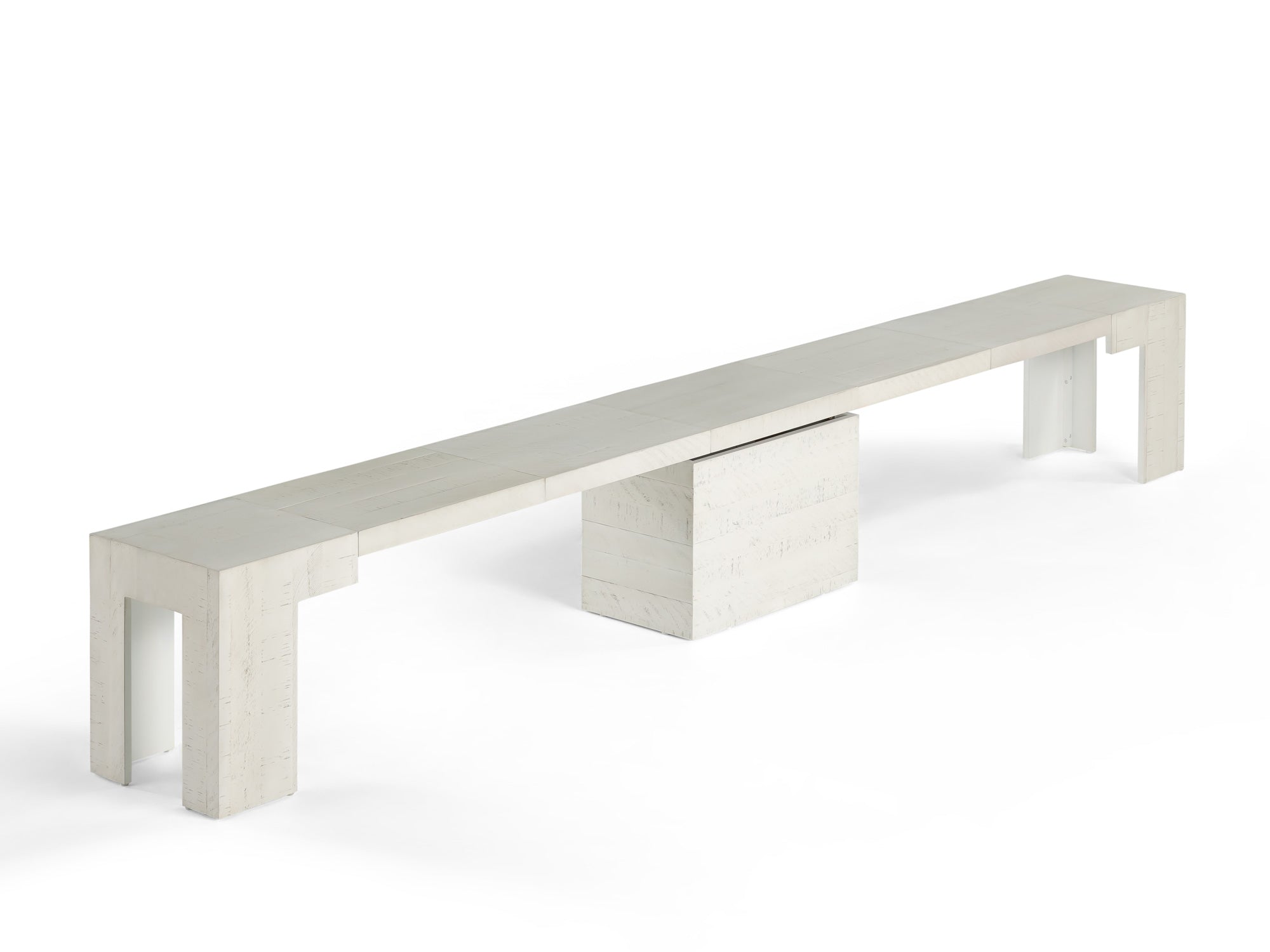 Banc extensible en bois pour salle à manger, jusqu’à 6 places, bouleau canadien — vue 1