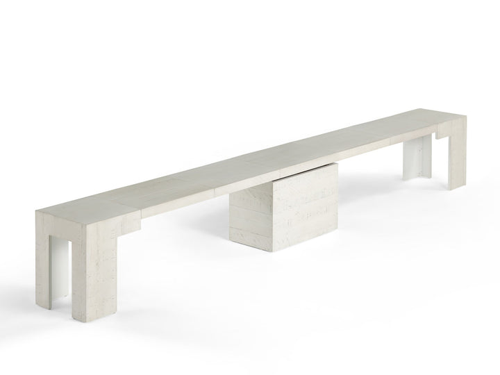 Banc extensible en bois pour salle à manger, jusqu’à 6 places, bouleau canadien — vue 1
