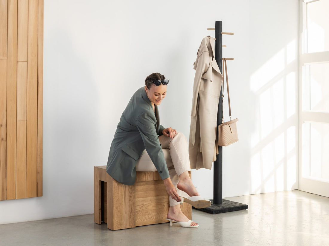 Banc extensible en bois pour salle à manger, jusqu’à 6 places, chêne scandinave — vue 9