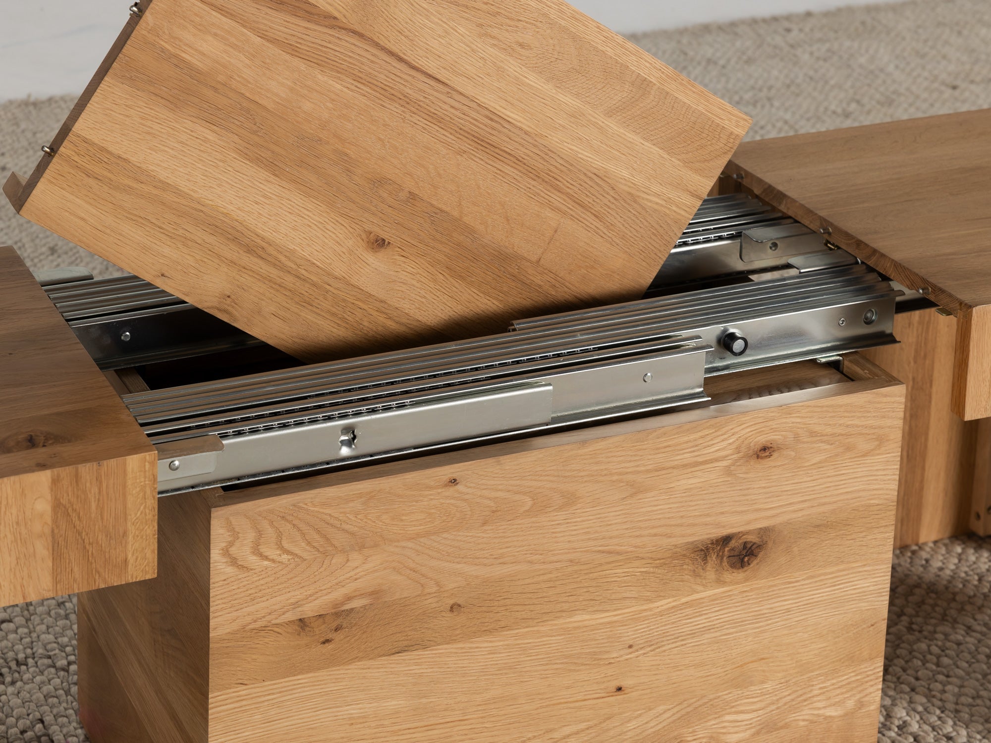 Banc extensible en bois pour salle à manger, jusqu’à 6 places, chêne scandinave — vue 11