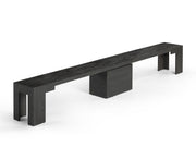 Banc extensible en bois pour salle à manger, jusqu’à 6 places, hickory fumé