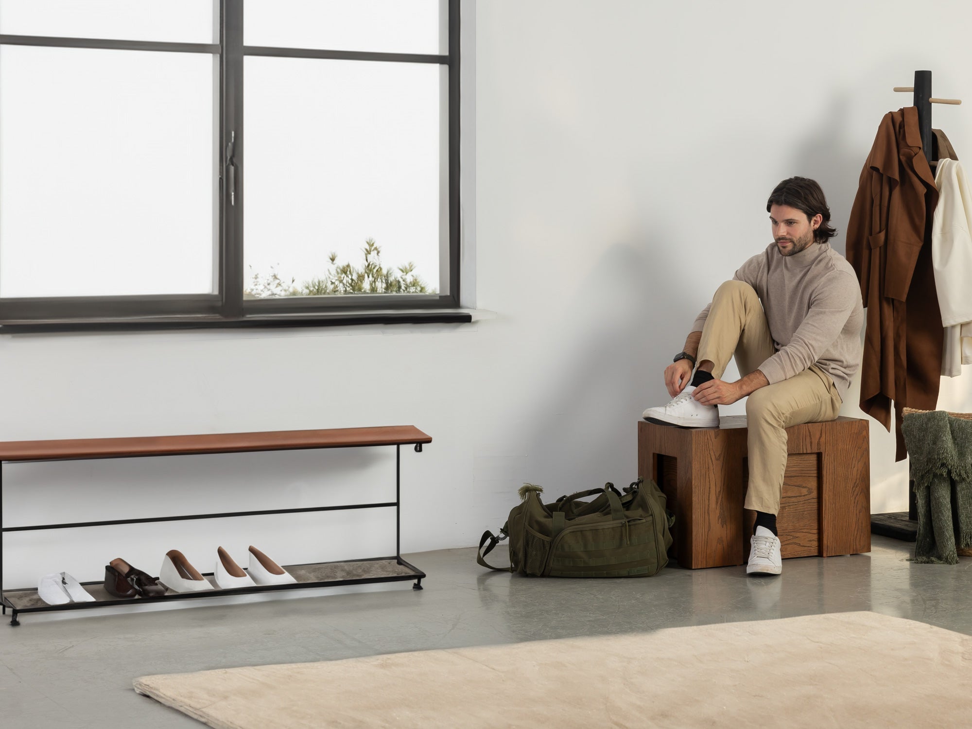 Banc extensible en bois pour salle à manger, jusqu’à 6 places, noyer américain — vue 6