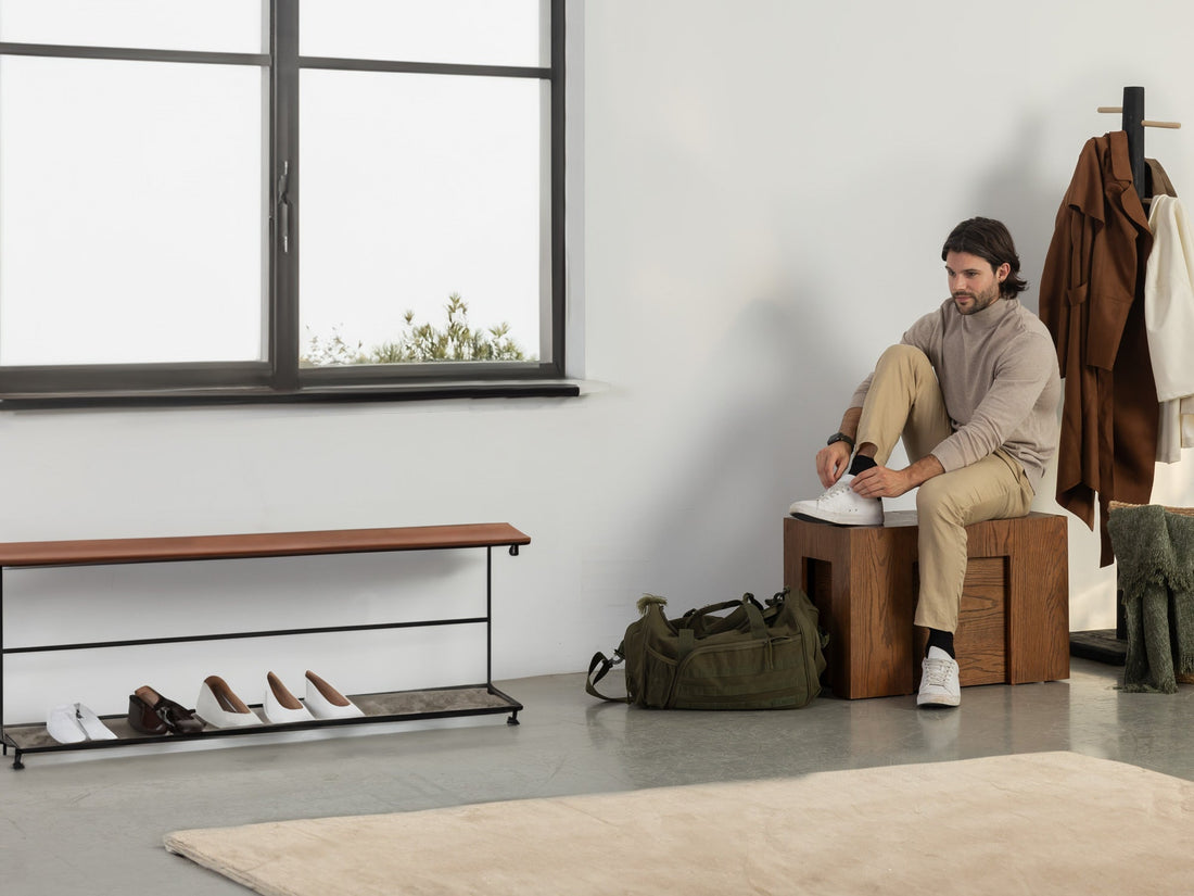 Banc extensible en bois pour salle à manger, jusqu’à 6 places, noyer américain — vue 6