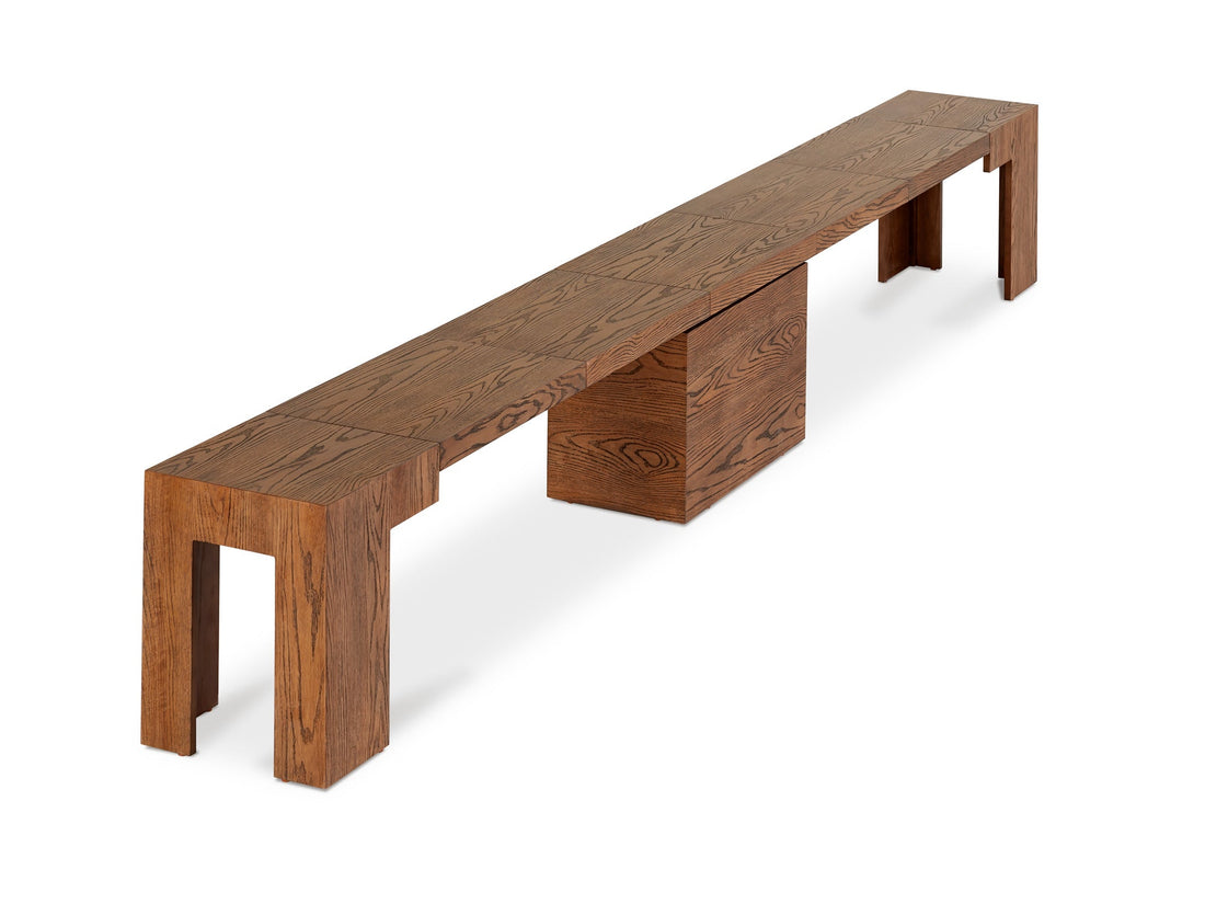 Banc extensible en bois pour salle à manger, jusqu’à 6 places, noyer américain — vue 2