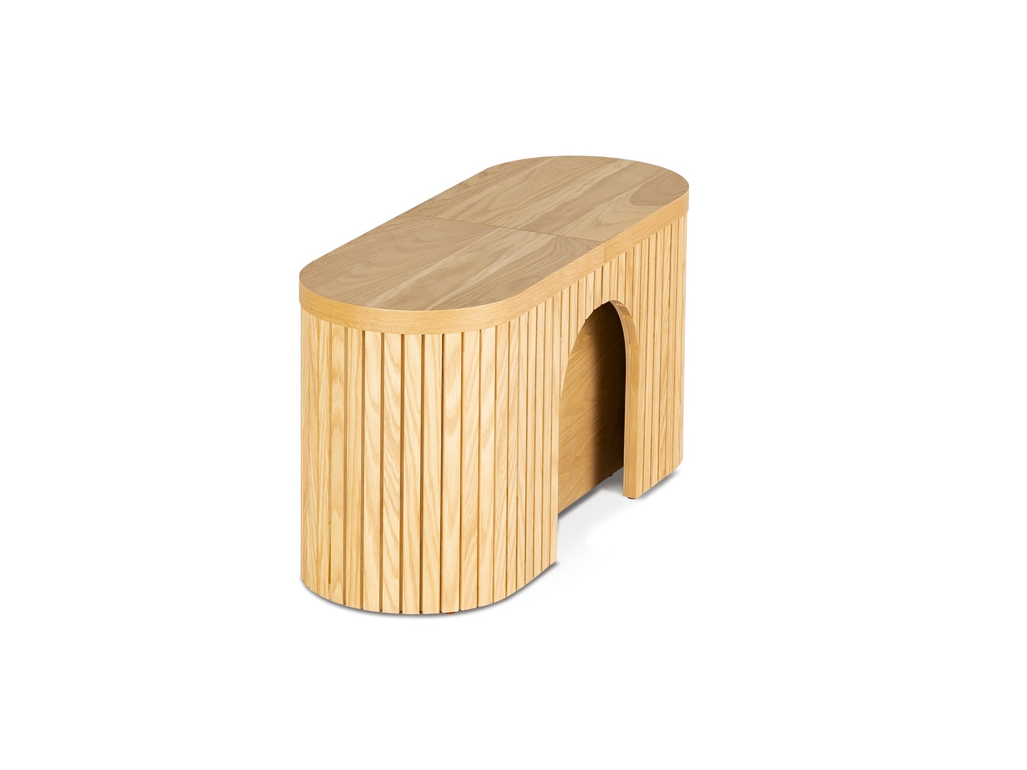 Banc extensible courbé pour table ronde, jusqu’à 4 places, chêne scandinave — vue 7