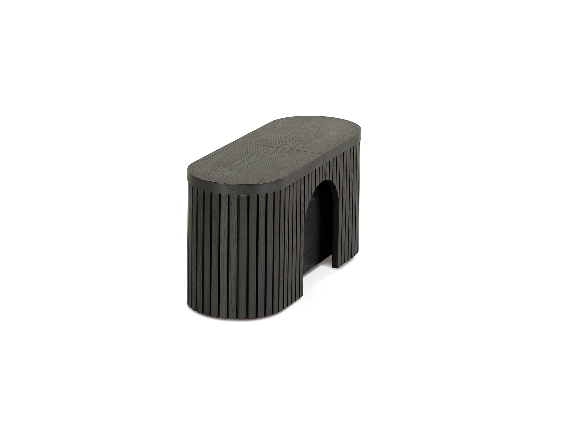 Banc extensible courbé pour table ronde, jusqu’à 4 places, hickory fumé — vue 4
