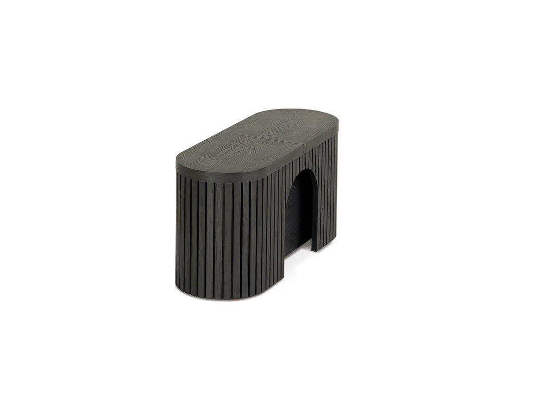 Banc extensible courbé pour table ronde, jusqu’à 4 places, hickory fumé — vue 4
