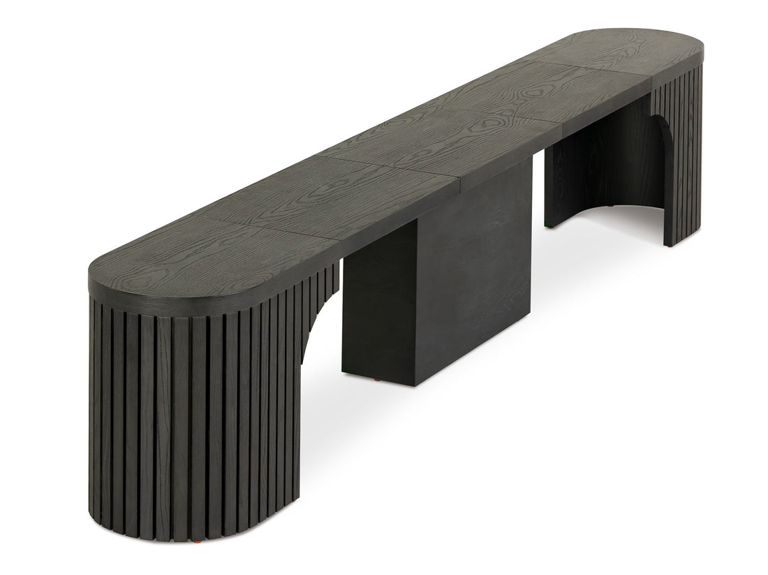 Banc extensible courbé pour table ronde, jusqu’à 4 places, hickory fumé — vue 7