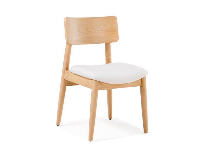 Chaise de salle à manger à dossier enveloppant, chêne scandinave — vue 1
