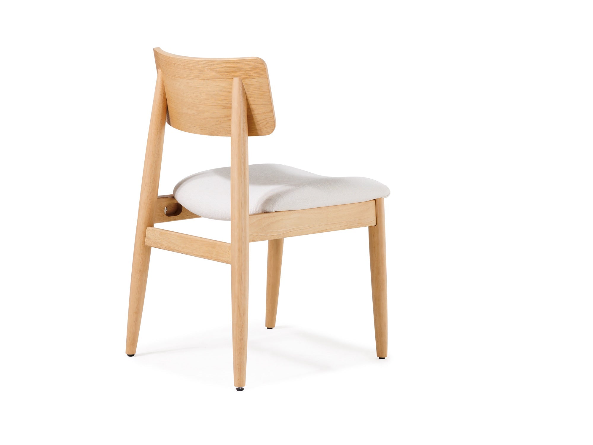 Chaise de salle à manger à dossier enveloppant, chêne scandinave — vue 3