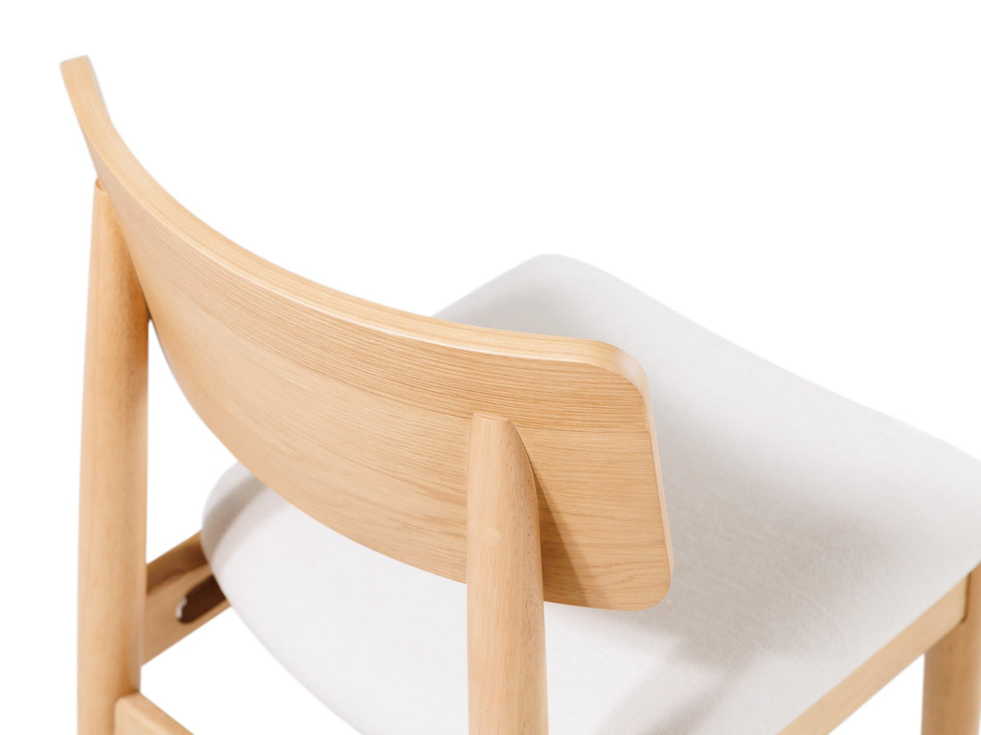 Chaise de salle à manger à dossier enveloppant, chêne scandinave — vue 6