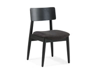 Chaise de salle à manger à dossier enveloppant, hickory fumé — vue 1