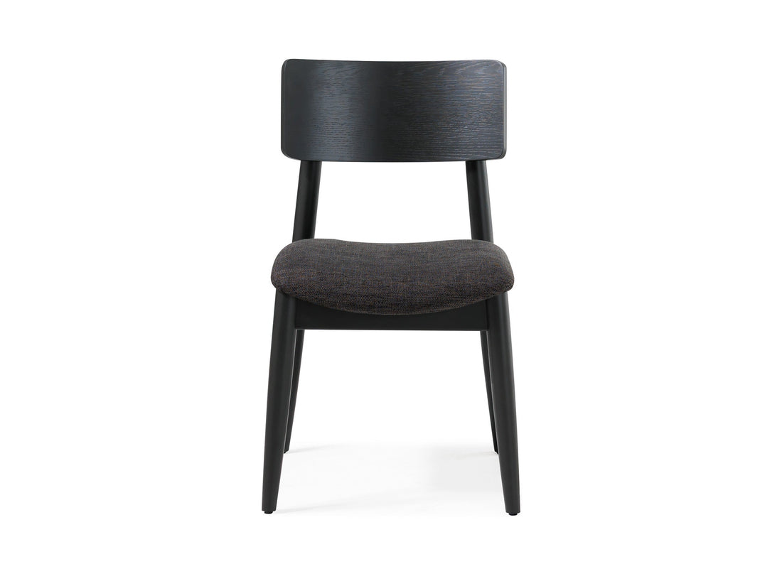 Chaise de salle à manger à dossier enveloppant, hickory fumé — vue 2