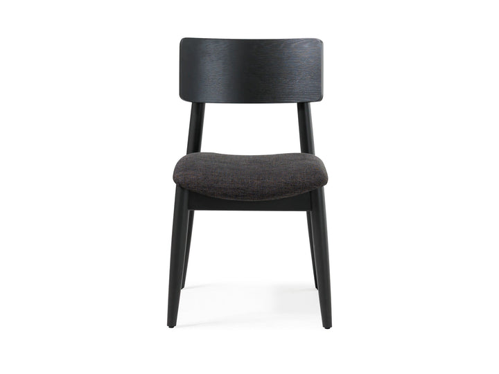 Chaise de salle à manger à dossier enveloppant, hickory fumé — vue 2