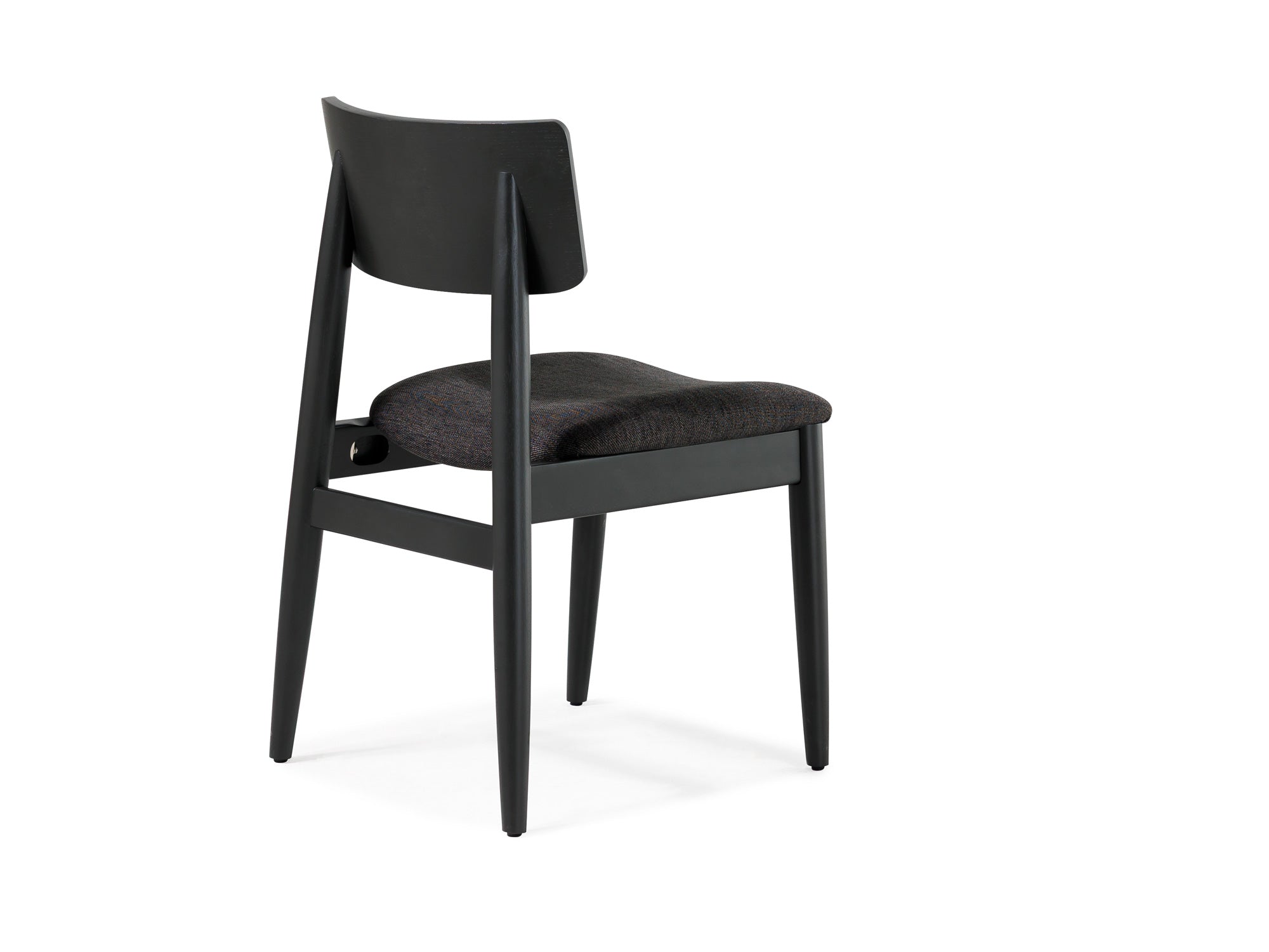 Chaise de salle à manger à dossier enveloppant, hickory fumé — vue 3