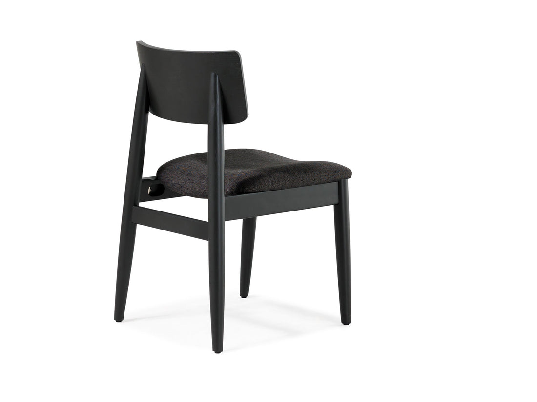 Chaise de salle à manger à dossier enveloppant, hickory fumé — vue 3