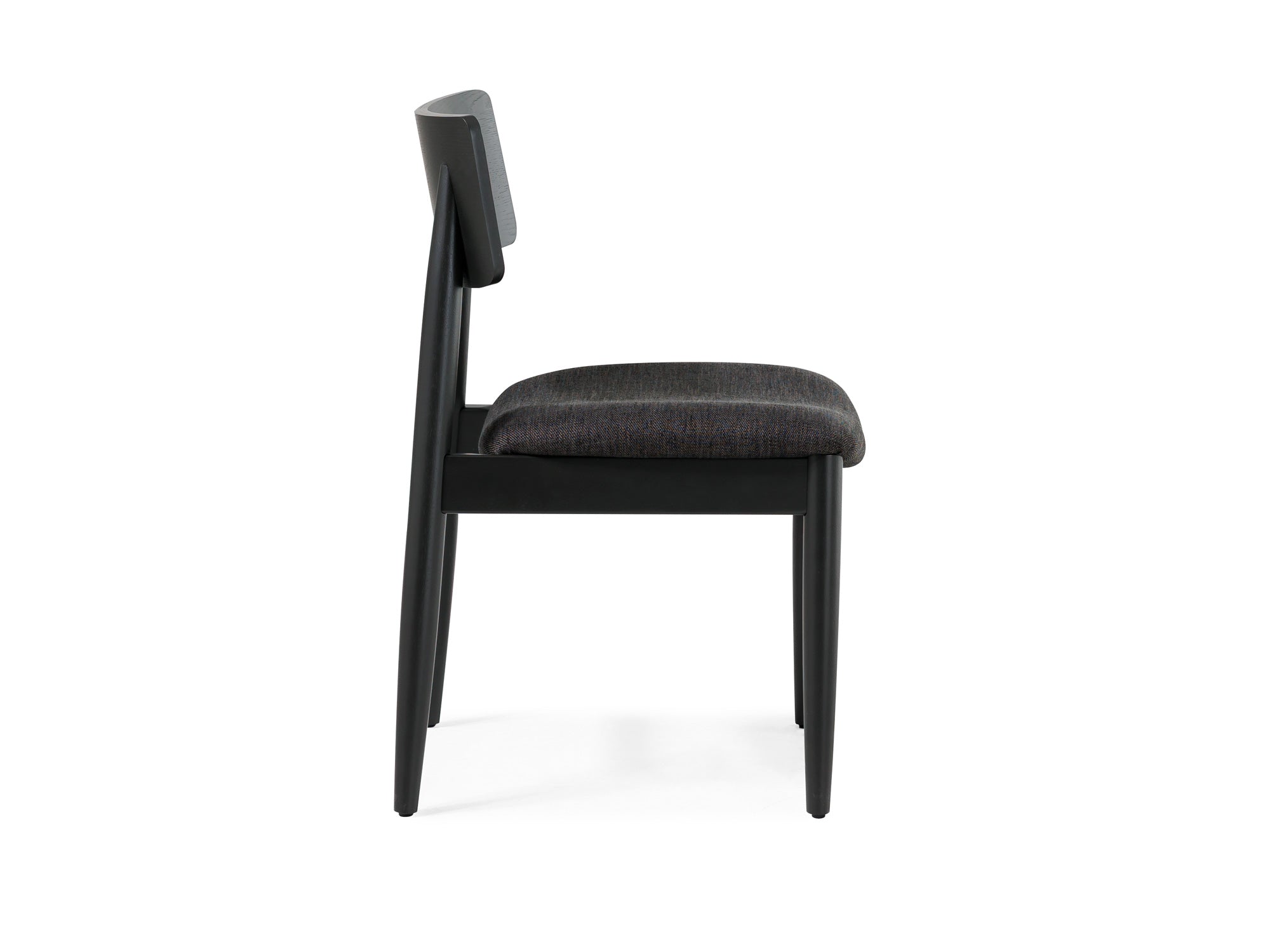 Chaise de salle à manger à dossier enveloppant, hickory fumé — vue 4