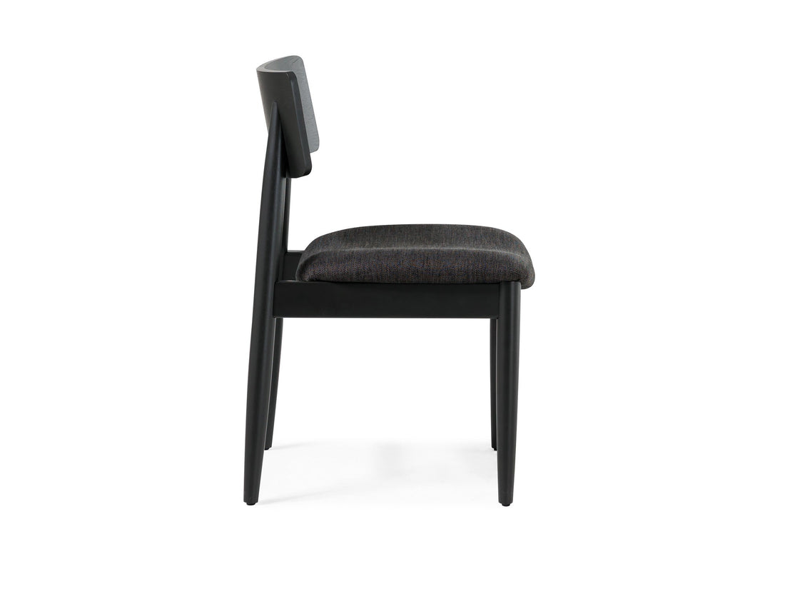 Chaise de salle à manger à dossier enveloppant, hickory fumé — vue 4