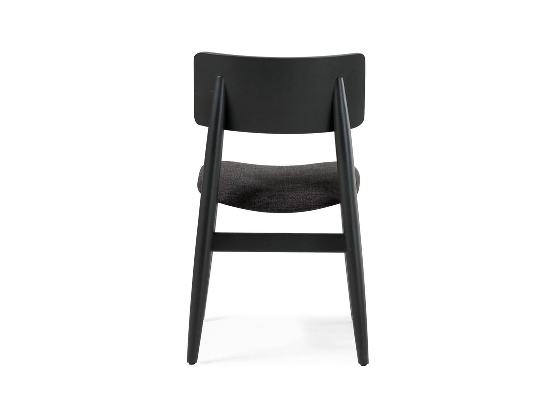 Chaise de salle à manger à dossier enveloppant, hickory fumé — vue 5