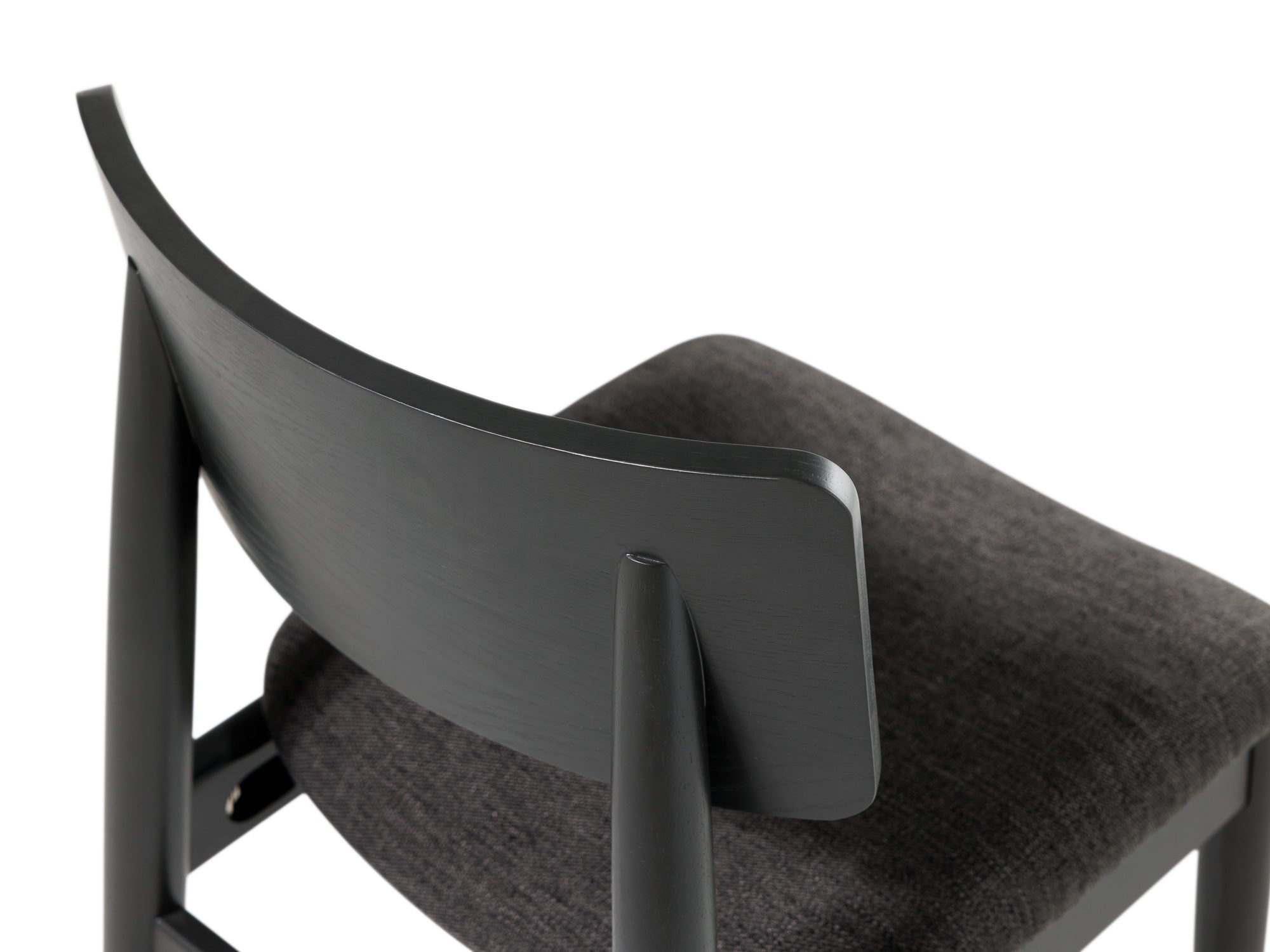 Chaise de salle à manger à dossier enveloppant, hickory fumé — vue 6