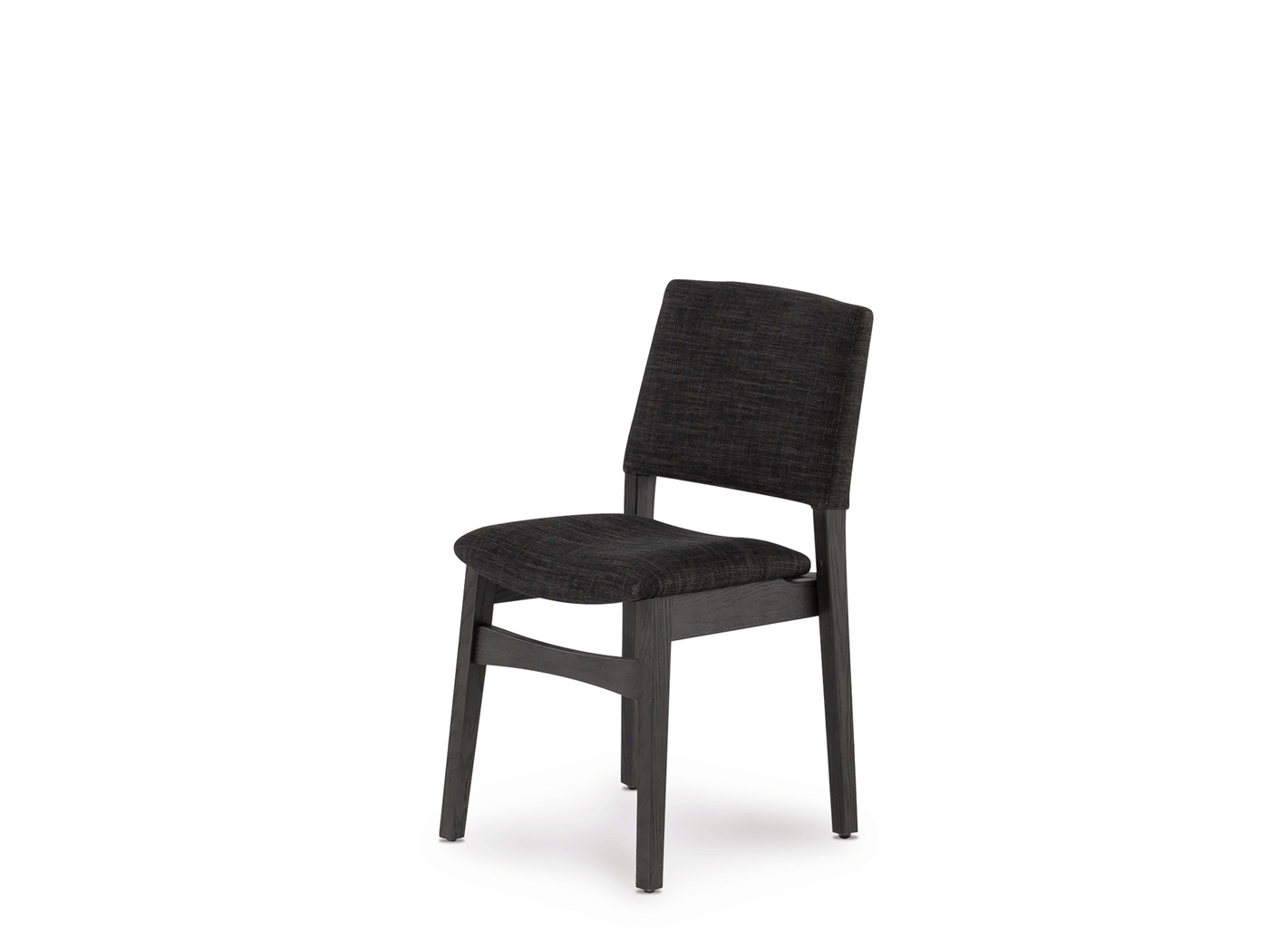 Chaise de salle à manger empilable en bois, hickory fumé — vue 2