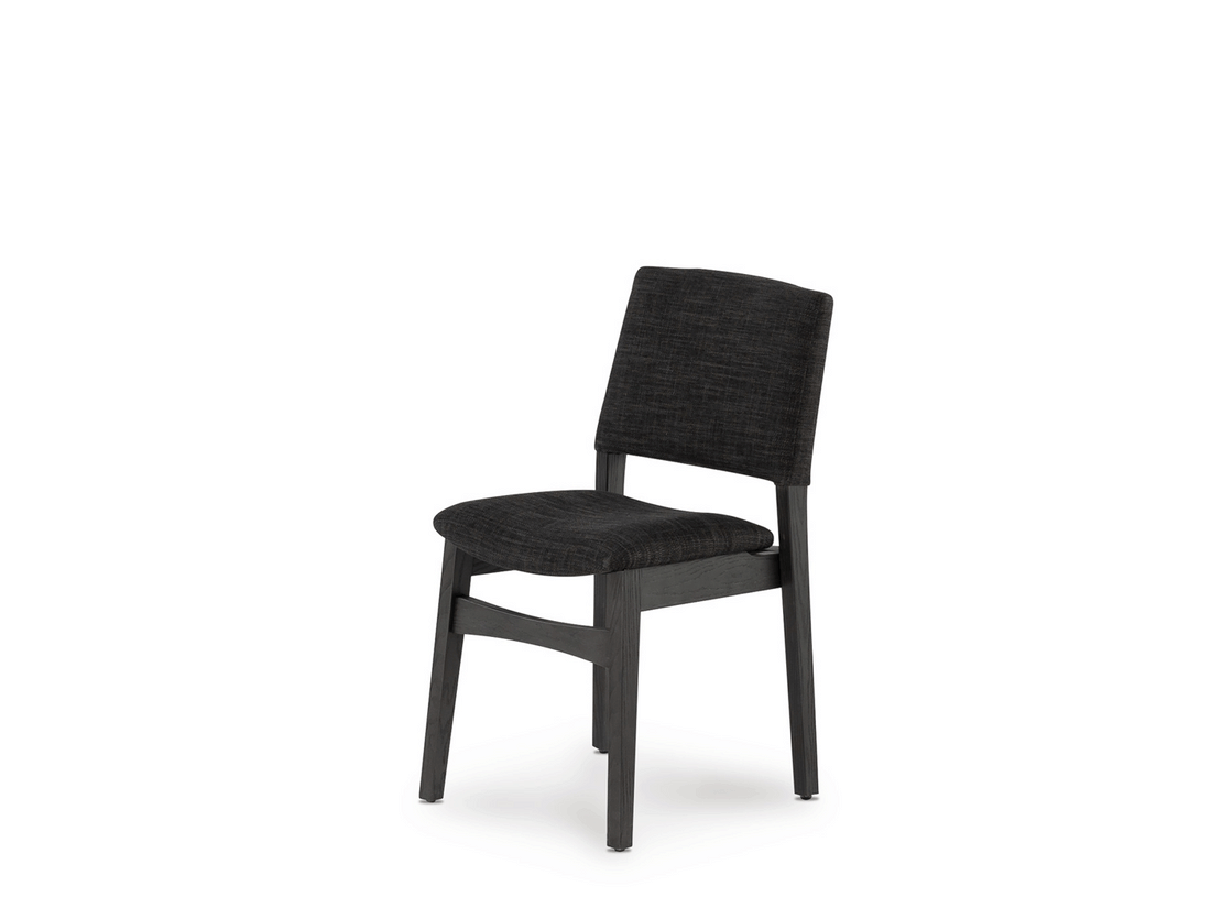 Chaise de salle à manger empilable en bois, hickory fumé — vue 2