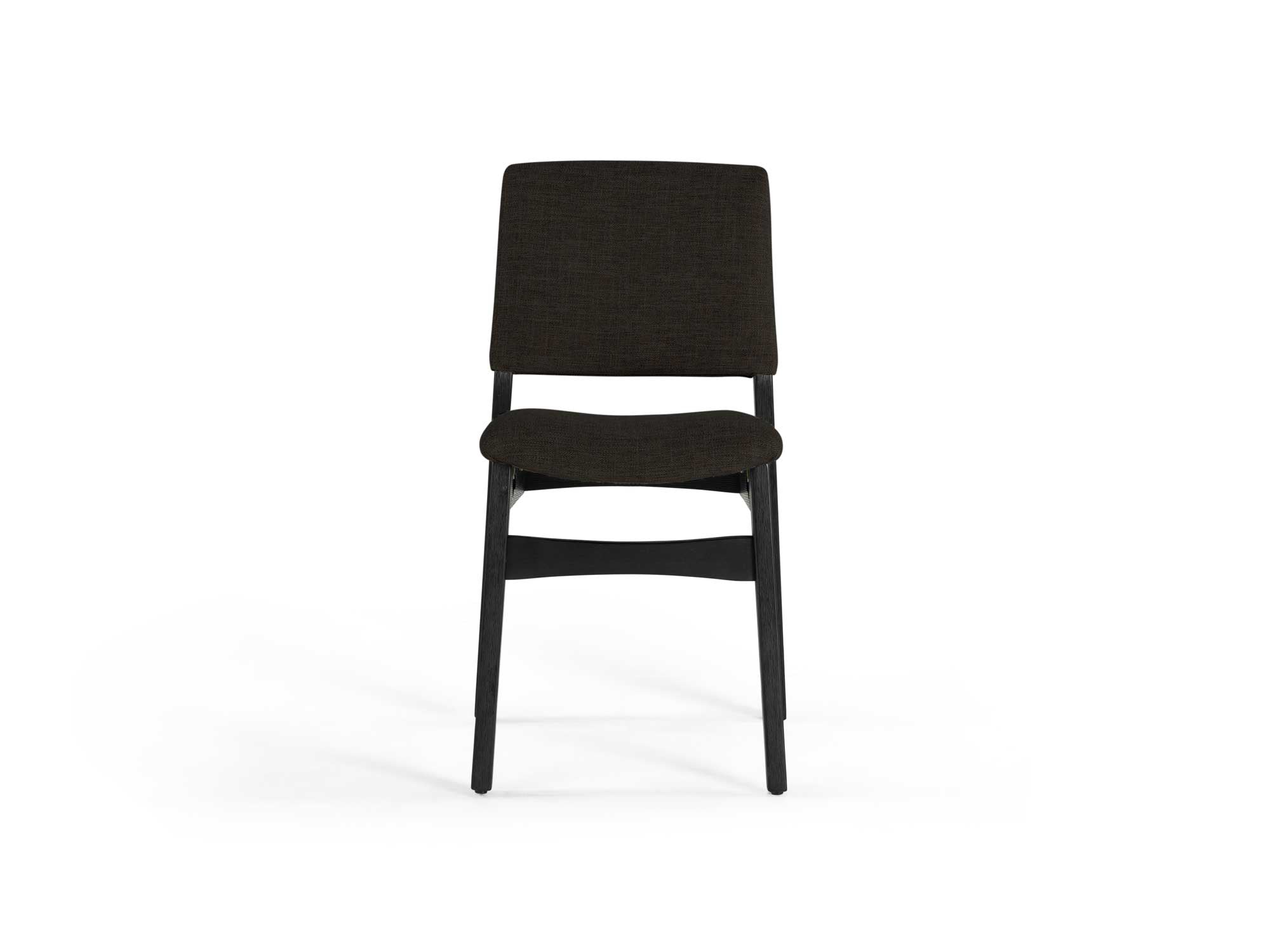 Chaise de salle à manger empilable en bois, hickory fumé — vue 4