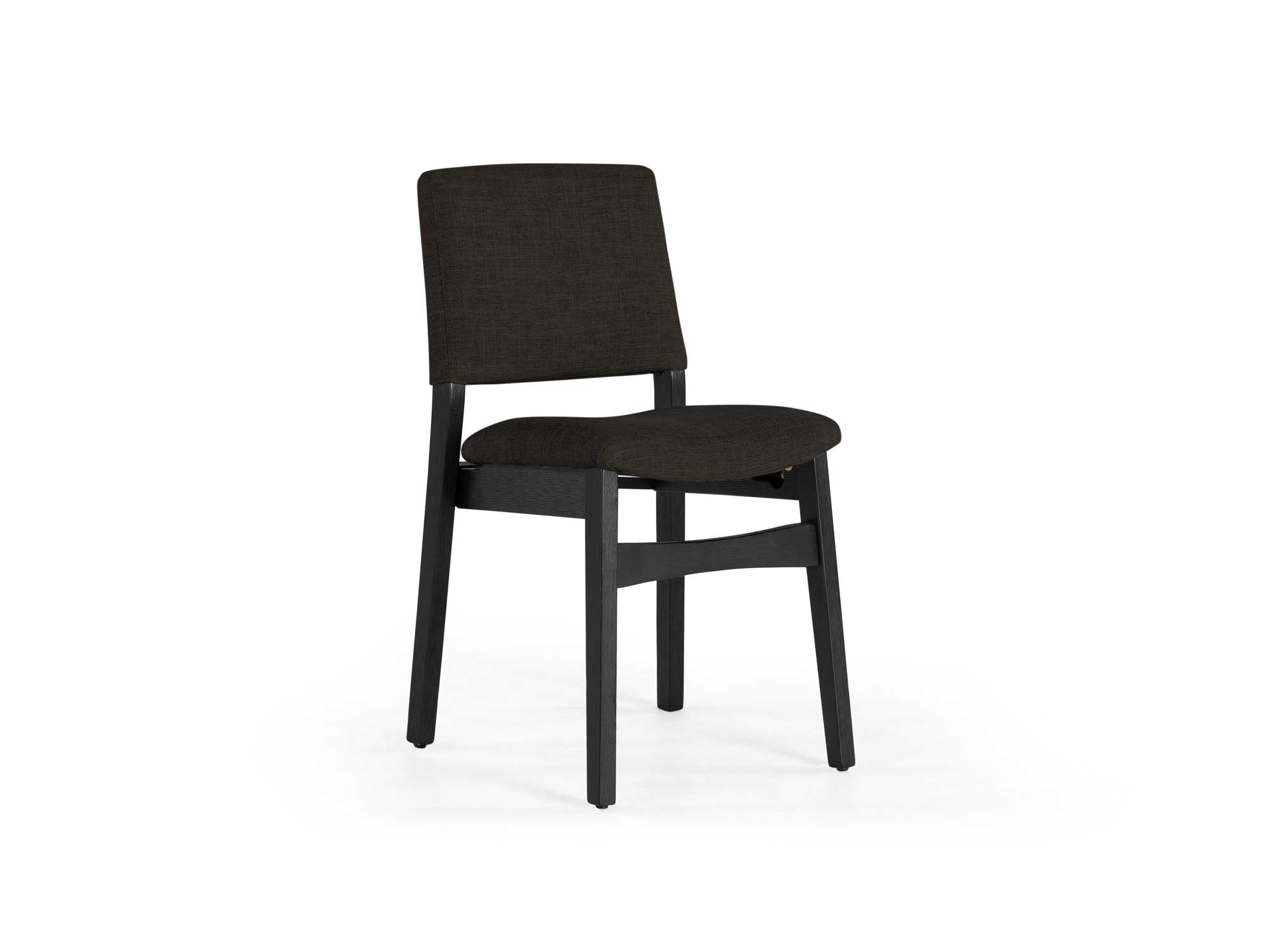 Chaise de salle à manger empilable en bois, hickory fumé — vue 5