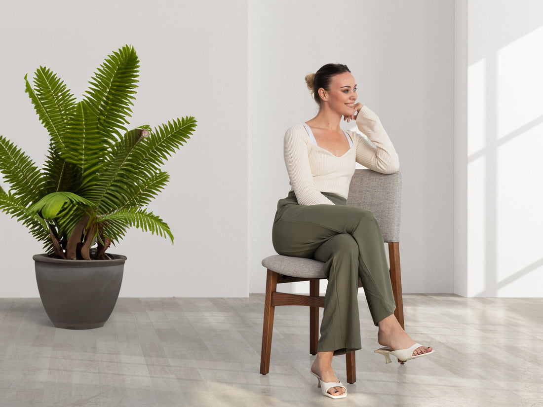 Chaise de salle à manger empilable en bois, noyer américain — vue 10