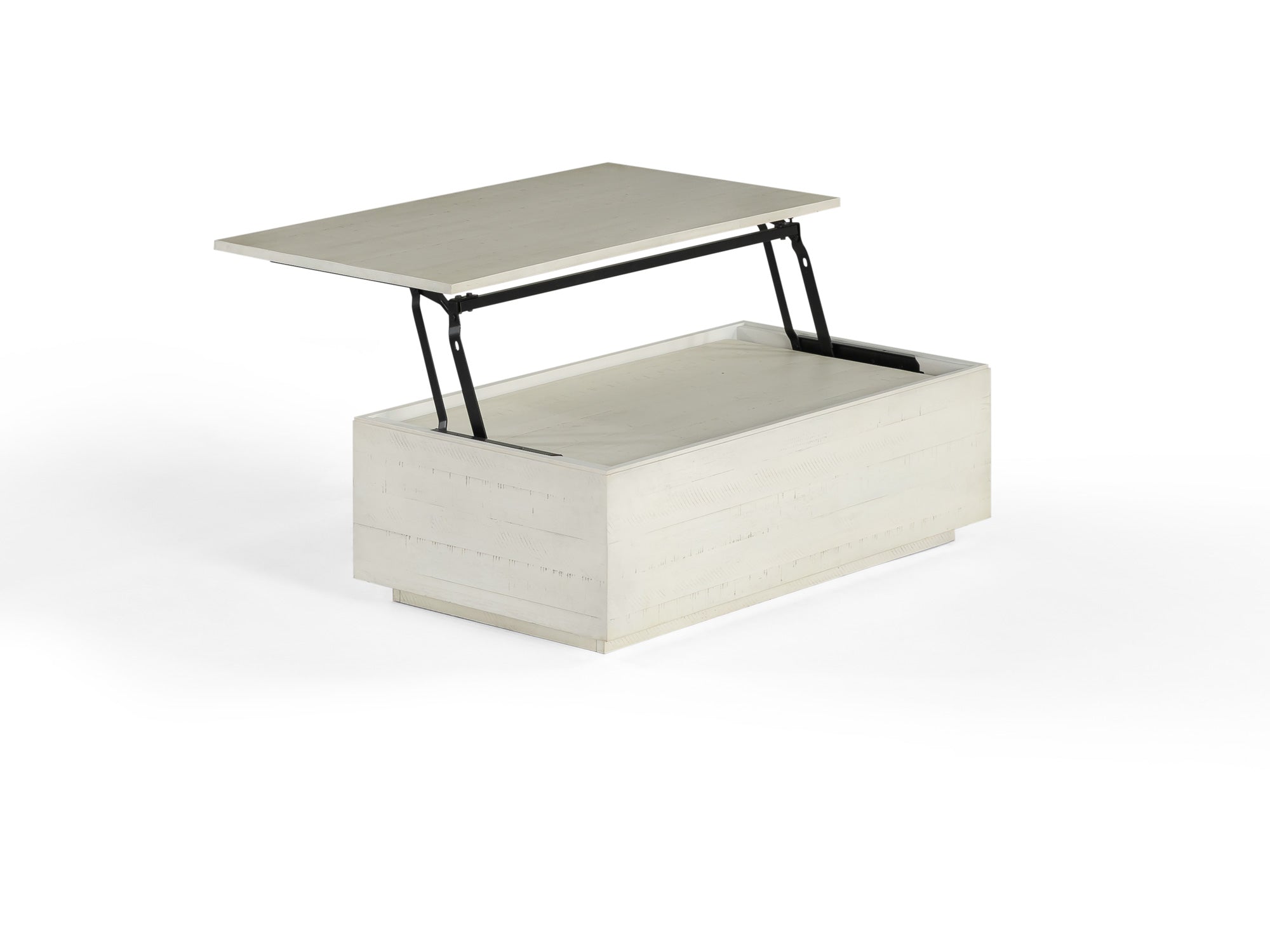 Table basse relevable et extensible en bois, avec rangement, bouleau canadien — vue 3