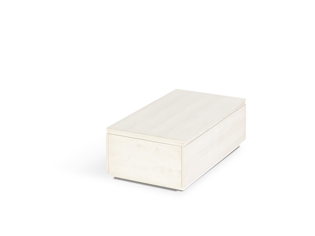 Table basse relevable et extensible en bois, avec rangement, bouleau canadien — vue 6