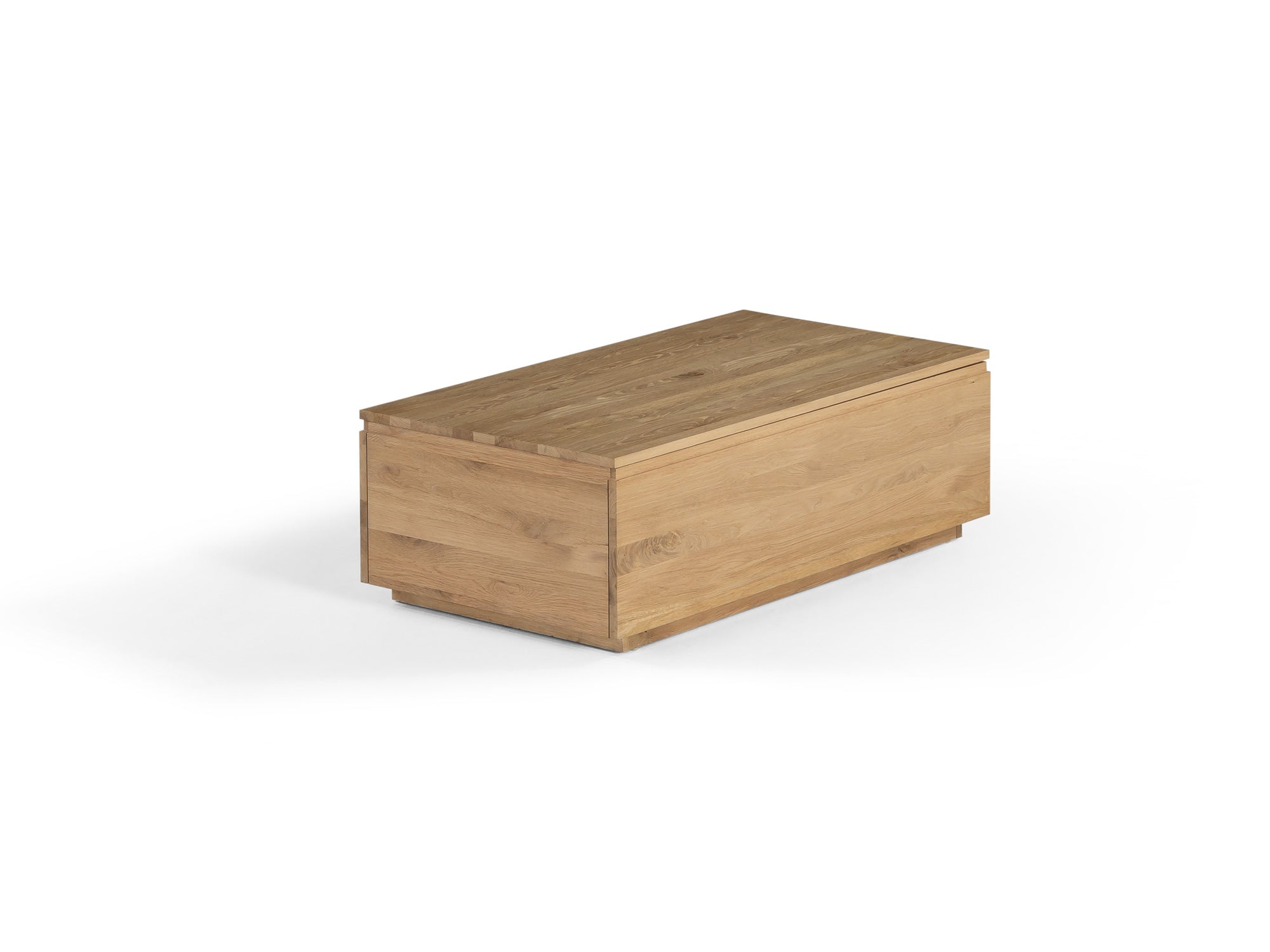 Table basse relevable et extensible en bois, avec rangement, chêne scandinave — vue 6