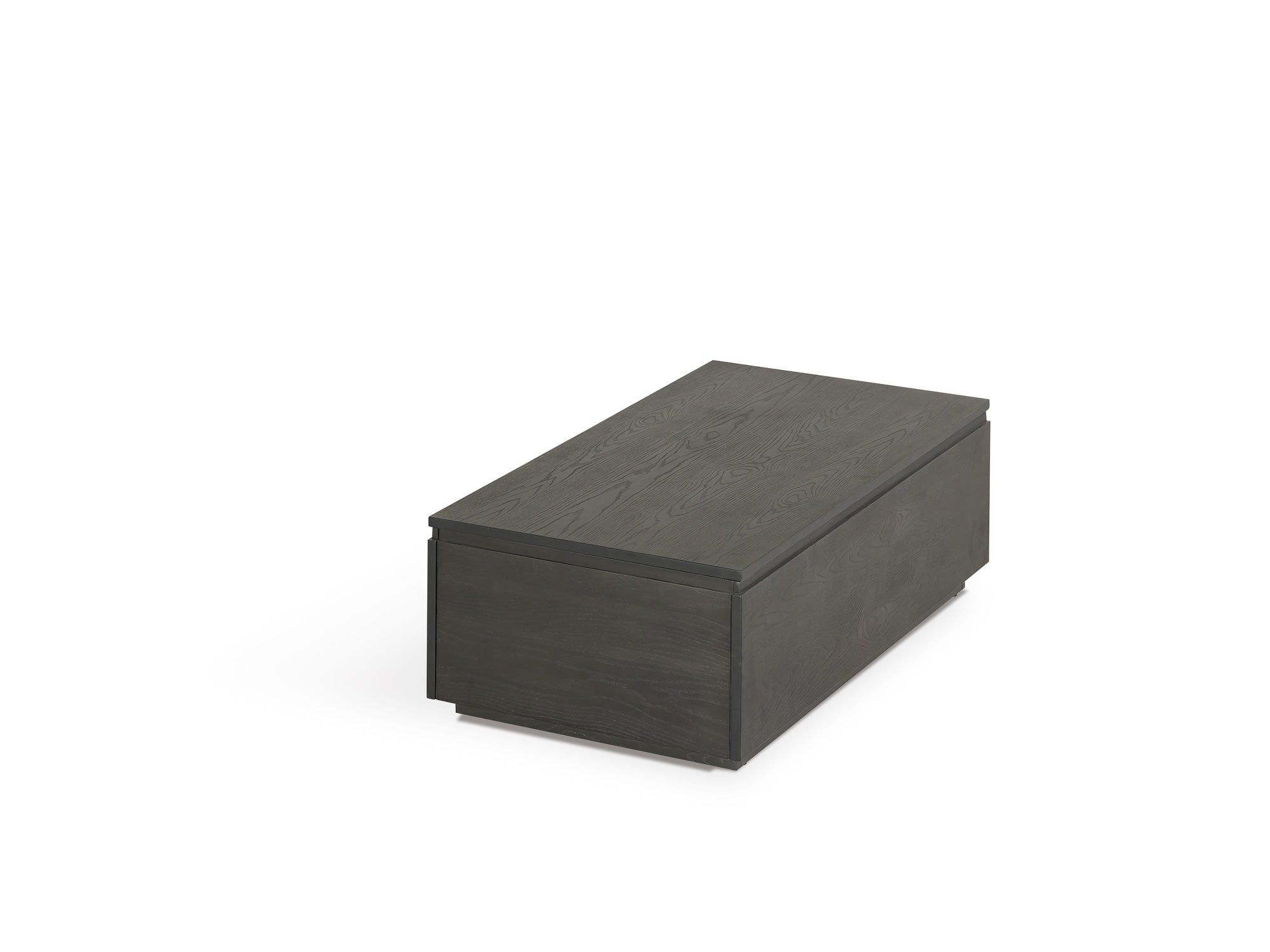 Table basse relevable et extensible en bois, avec rangement, hickory fumé — vue 4