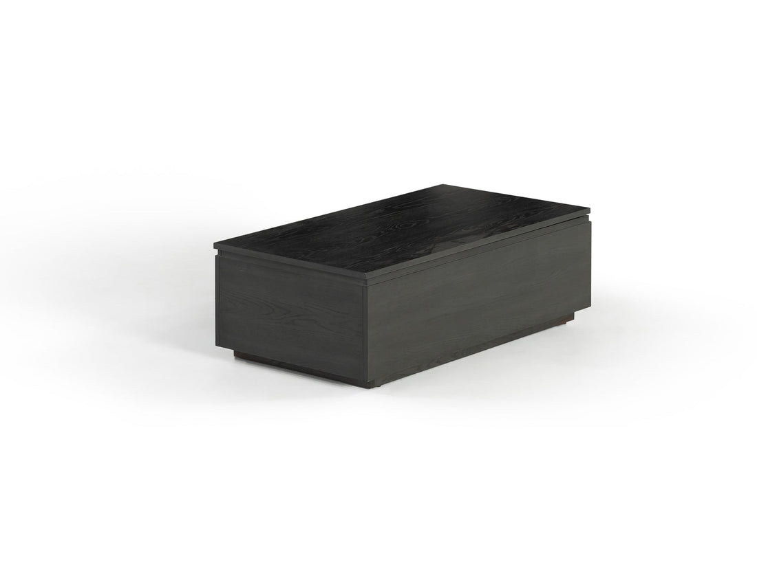 Table basse relevable et extensible en bois, avec rangement, hickory fumé — vue 6