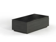 Table basse relevable et extensible en bois, avec rangement, hickory fumé