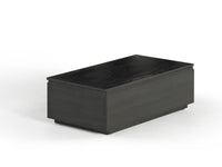 Table basse relevable et extensible en bois, avec rangement, hickory fumé — vue 1