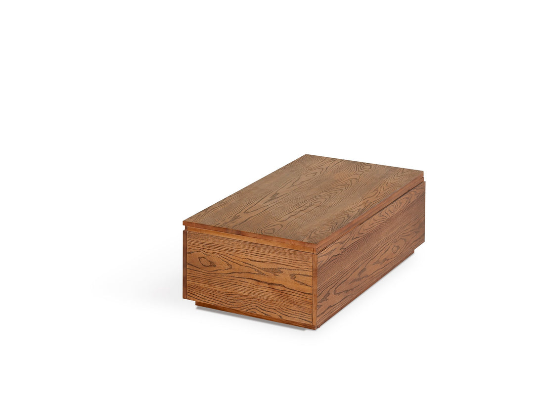 Table basse relevable et extensible en bois, avec rangement, noyer américain — vue 3