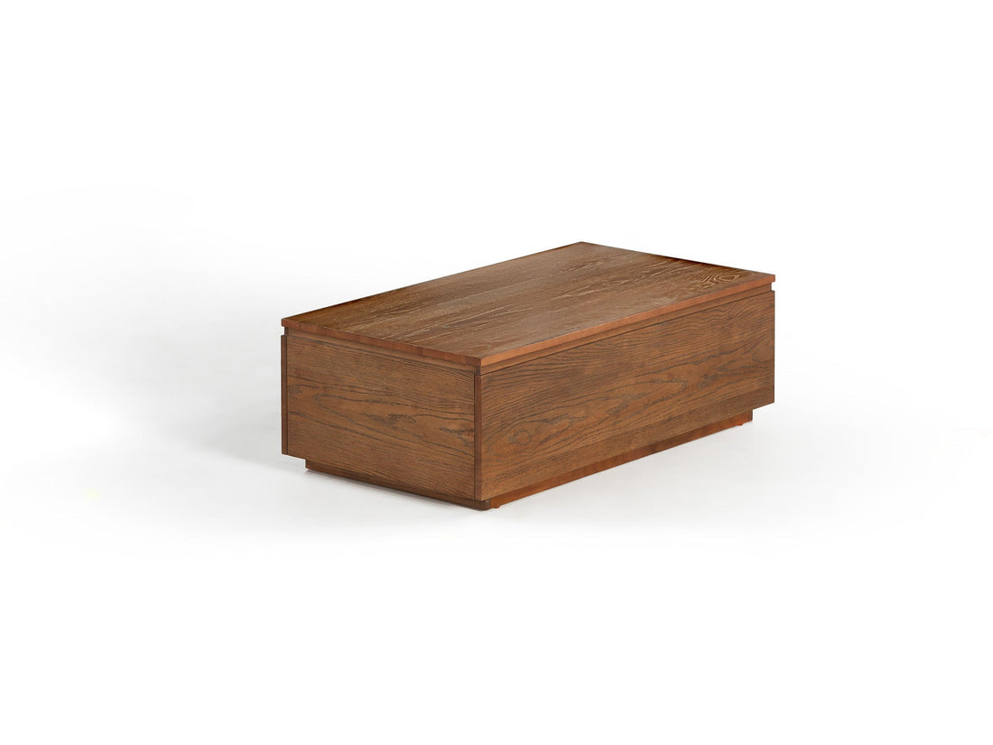 Table basse relevable et extensible en bois, avec rangement, noyer américain — vue 5