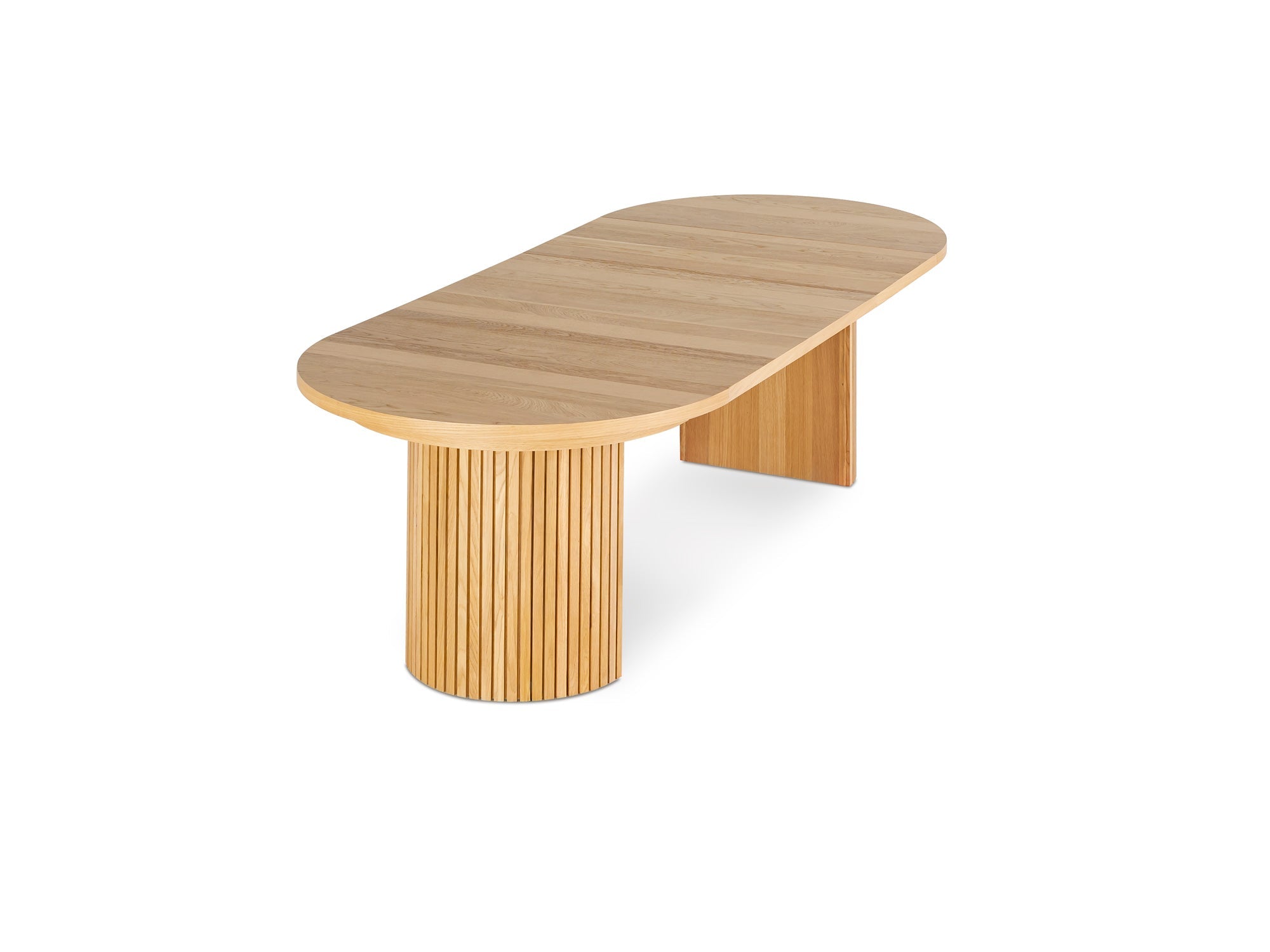 Table ronde extensible en bois, ovale jusqu’à 10 personnes, chêne scandinave — vue 3
