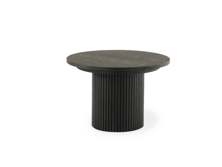 Table ronde extensible en bois, ovale jusqu’à 10 personnes, hickory fumé — vue 2