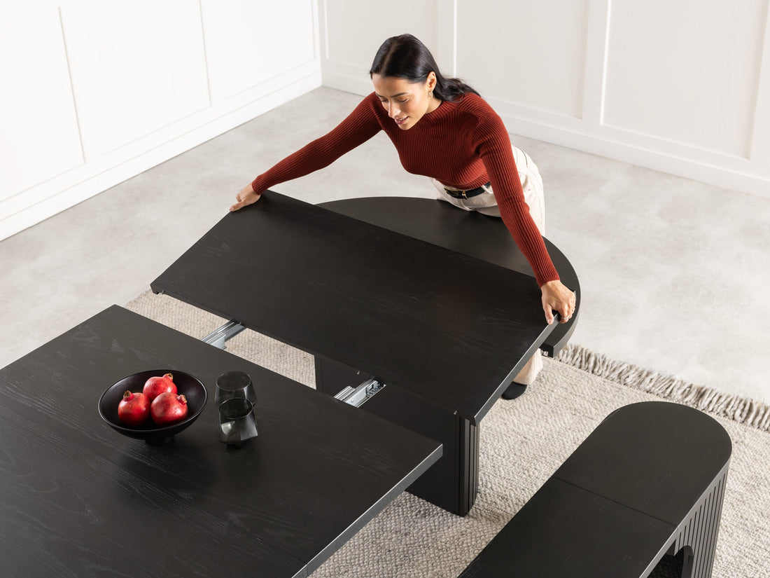 Table ronde extensible en bois, ovale jusqu’à 10 personnes, hickory fumé — vue 14