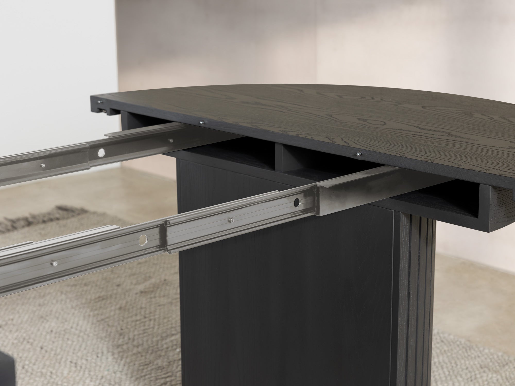 Table ronde extensible en bois, ovale jusqu’à 10 personnes, hickory fumé — vue 18
