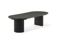 Table ronde extensible en bois, ovale jusqu’à 10 personnes, hickory fumé — vue 1