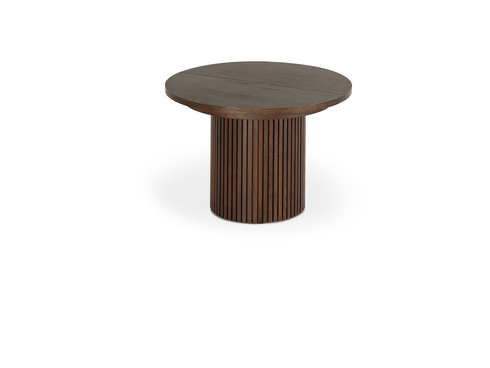 Table ronde extensible en bois, ovale jusqu’à 10 personnes, noyer brun — vue 5