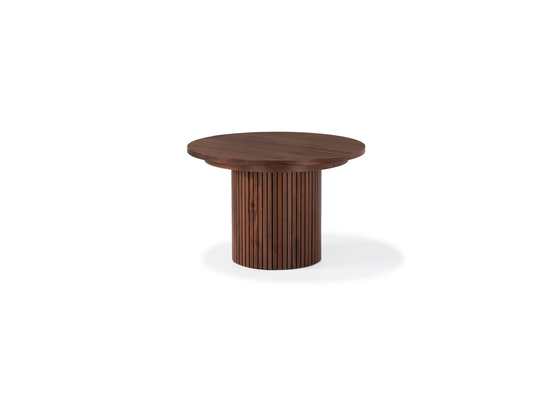Table ronde extensible en bois, ovale jusqu’à 10 personnes, noyer brun — vue 6