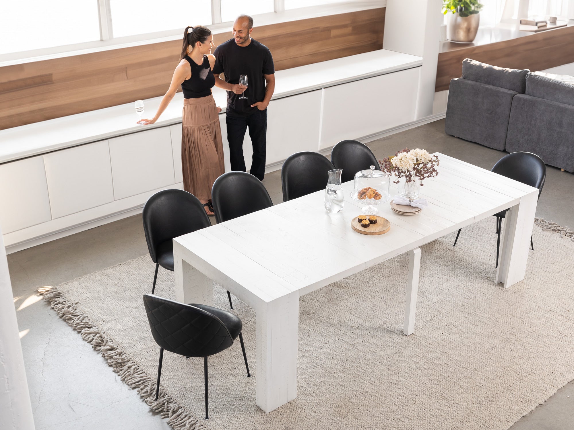 Table extensible en bois, de 4 à 12 personnes, bouleau canadien — vue 12