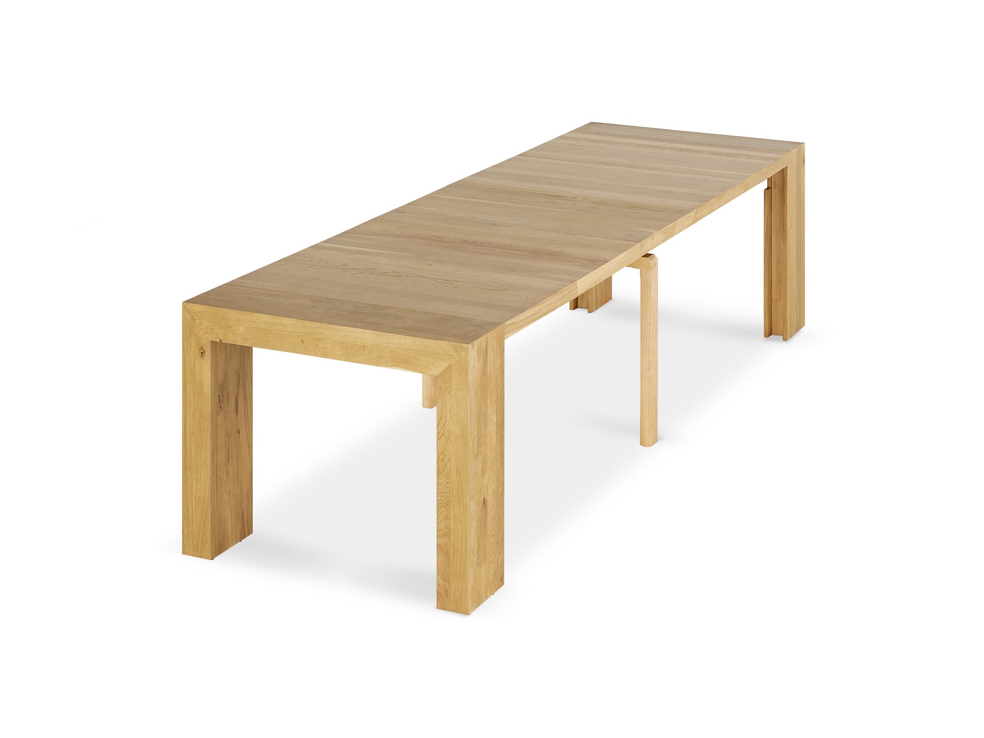 Table extensible en bois, de 4 à 12 personnes, chêne scandinave — vue 6