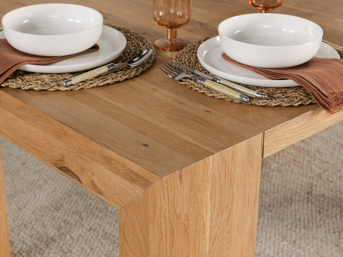 Table extensible en bois, de 4 à 12 personnes, chêne scandinave — vue 17